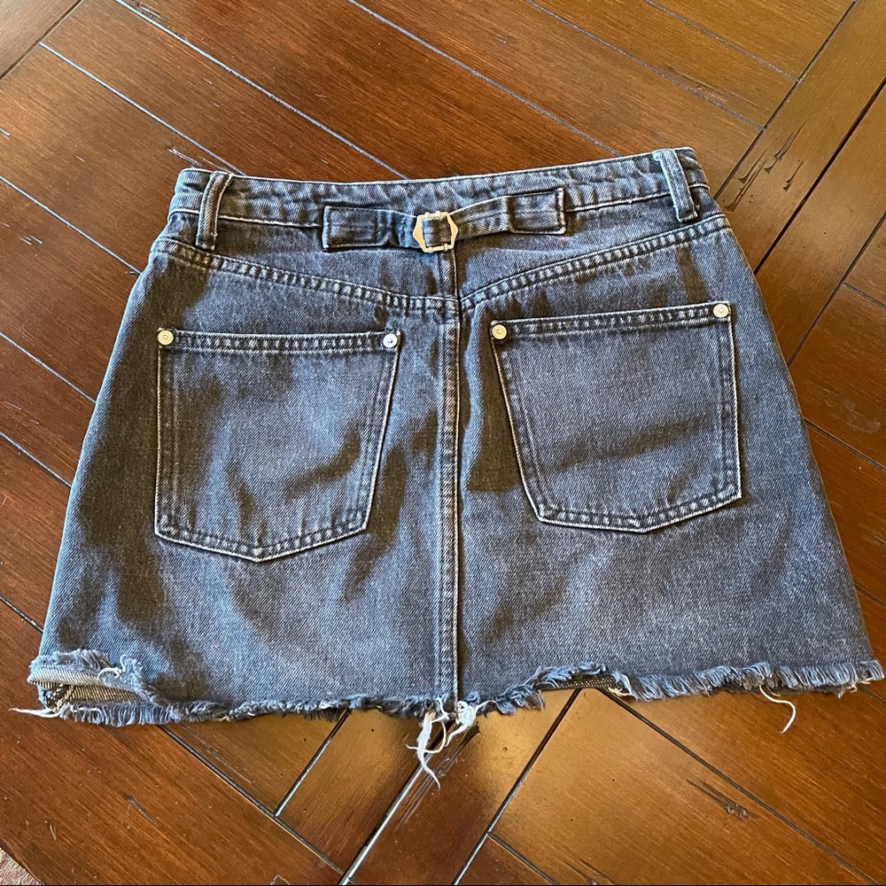Free People Black Jean Mini Skirt - Picture 6 of 9